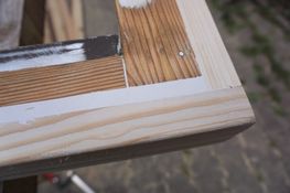 Details na het plamuren.