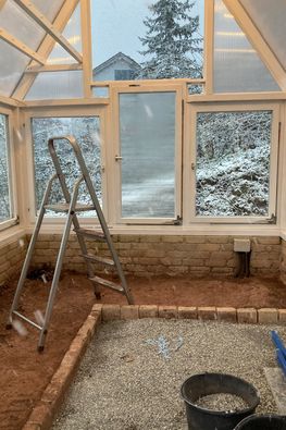 Winterinval in april 2021. Gelukkig kon ik droog doorwerken.